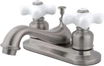 Kingston Brass KB608PX Centerset Lavatory Faucet, Brushed NICKEL,4-INCH. Fixed Price $142.97.