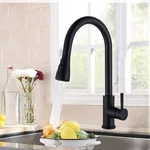 Kitchen Sink Faucet Black Pull Down/out Sprayer Swivel Single Handle Mixer Taps. Fixed Price $21.89.