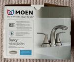 Moen Darcy WS84550SRN Brushed Nickel 2 Handle Bathroom Faucet 4" Drain Ob. Fixed Price $54.99.