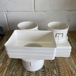 Lot Of 3 Plastic Universal Downspout Drain Tile Adapter 4 X 6 White Usa. Fixed Price $29.99.