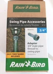 Rainbird Swing Pipe 3/4" Mnpt Adapter 1/2" Hose SWGA075S Case Of 36 New. Fixed Price $18.95.