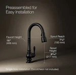 Kohler K-99261-BL Artifacts Pull-down Kitchen Faucet Matte Black. Fixed Price $620.16.