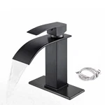 Bathroom Sink Faucet Single Handle 1 Hole Vanity Mixer Taps Panel+water Pipes. Fixed Price $25.19.