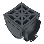 Reln 4.75" Storm Drain Polypropylene 4-WAY Adapter Black Grate. Fixed Price $19.99.