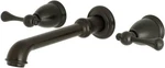 Kingston Tulare KS7125BL English Country Double-handle 3-HOLE Wall Mount Orb. Fixed Price $293.39.