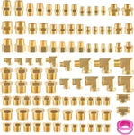 98PCS Brass Pipe Fittings Assortment Kit Npt Adapter,reducer Bushing, Hex Nipple. Fixed Price $153.74.