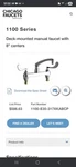 Chicago Faucets 1100-G2E35-317AB Deck Mounted Sink Commercial Gooseneck. Fixed Price $185.00.