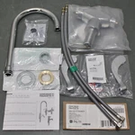 Chicago Gooseneck Kitchen Faucet 50-317XKABCP, Chrome, Deck Mount, Single Hole. Fixed Price $219.95.