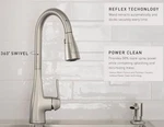 Moen 87599SRS Kiran Spot Resist Stainless High Arc Pulldown Kitchen Faucet. Fixed Price $174.99.