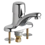 Chicago 3400-ABCP Metering 4" Mount, Hole Low Arc Bathroom Faucet,. Fixed Price $232.99.