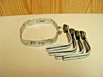 BB46:TRIANGLE TS5733 Belly Band Mtr Mount, Legs,rad Arm LENGTH=3.5", Ax. HT=4". Fixed Price $19.00.