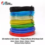 Polyurethane Pu Flexible Tube 25M & 100M Coil Pneumatic Air Hose 4MM - 12MM. Fixed Price $280.03.