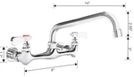 Hardura Commercial Kitchen Sink Faucet Wall Mount Utility Lead-free. Fixed Price $43.00.