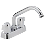Delta Classic Laundry Faucet 2-HANDLE Chrome-certified Refurbished. Fixed Price $50.42.