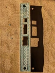 Vintage Brass Norwalk Moorish Exterior Mortise Lock Face Plate. Fixed Price $12.00.