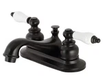 Kingston Brass KB600PL Restoration 4" Centerset Bathroom Faucet, Matte Black. Fixed Price $99.95.