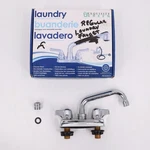 Krowne 4" Center Chrome Wall Mount Utility Sink Laundry Faucet Nsf 61. Fixed Price $63.99.