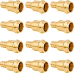12 Pack 1/2" Propress Pex Adapter Crimp Fittings Brass Coupling Con. Fixed Price $38.85.