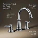Kohler K-27380-4N-CP Bellera 0.5 Gpm Widespread Bathroom Faucet,polished Chrome. Fixed Price $205.00.