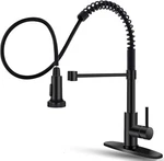 Single Handle Kitchen Faucet With Spring Retractable Pull-down Sprayer. Fixed Price $44.95.