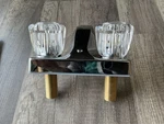 Kingston Brass Chrome Sink Faucet With Acrylic Handles. Fixed Price $20.00.