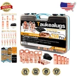 Pro 260PC Copper Lugs & Butt Connectors, 4-1/0 Gauge, Heat Shrink, Organized Box. Fixed Price $122.39.
