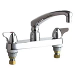 Chicago 1100-ABCP Low Arc Kitchen Faucet, Manual, 8" Mount, 2 Hole. Fixed Price $296.99.