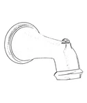 Delta RP43028SS 6-5/8" Non Diverter Wall Mounted Tub Spout, Stainless. Fixed Price $34.95.
