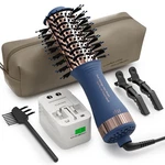 Dual Voltage Travel Hair Dryer Brush, 2 Inch Oval Hot One Step. Fixed Price $83.82.