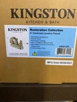 Kingston 4" Centerset Lavatory Faucet KB5612PL. Fixed Price $80.00.