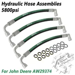 4X For John Deere AW29374 Tractor 5800PSI Hydraulic Hose Assemblies Tubing Kit. Fixed Price $103.99.
