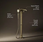 Kohler K-T72790-9M-2MB Artifacts Floor-mount Tub Filler, Brushed Brass. Fixed Price $2749.77.