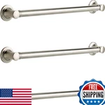 Delta Carlisle 24" Shower Grab Bar Senior Ada Satin Nickel Bathroom Safety Hand. Fixed Price $95.11.