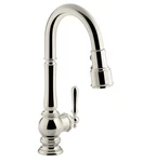Kohler K-99261-SN Artifacts Pull Down Spray Kitchen Faucet Polished Nickel New. Fixed Price $568.00.