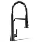 Kohler Tone Semi-pro Kitchen Faucet Pull-down Sprayer Matte Black K-23765-BL. Fixed Price $209.99.