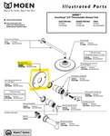Moen 168683 Escutcheon Kit For TS33002/TS33001 Arris Exactemp 3/4" In Chrome. Fixed Price $35.00.