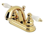 Kingston Brass Restoration KB5612PL Centerset Washerless Faucet W/ White Handles. Fixed Price $89.00.