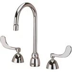 Zurn Aquaspec Widespread 5-3/8" Gooseneck Faucet With 4" Wrist Blade Handle, Flo. Fixed Price $179.99.