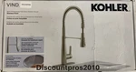 Kohler Vind Semi-pro Pull-down Kitchen Faucet K-R33911-VS Stainless Finish. Fixed Price $125.00.
