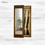 Hidden Storage Mirror, In-wall Gun Safe Concealment Cabinet American Walnut. Fixed Price $530.00.