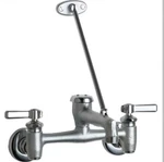 Nib Chicago Faucets 897-RCF Service Sink Wall Mount Rough Chrome 2 Handle. Fixed Price $80.00.