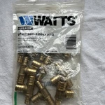 10 Qty Of Watts LFWP18B-120812PB Water Pex Crimp Ring Brass Tees 0653075. Fixed Price $18.00.