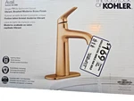 Kohler Mistos Touchless Single Hole Bathroom Sink Faucet - Vibrant Brushed Brass. Fixed Price $140.00.