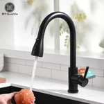 Kitchen Sink Faucet Black Pull Down Sprayer Single Handle Mixer Tap. Fixed Price $39.99.