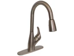 Ez-flo Eastman Gooseneck Pull Out Kitchen Faucet, Manual, 8" Mount, Hole 10389. Fixed Price $95.00.