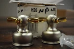 Delta H26NP Neo Cross Handle Set Lavatory Nickel/ Polished Brass - New Nos. Fixed Price $29.00.