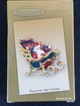 Hallmark 2004 Plotting The Course Ornament #QXC4002 Club Exclusive Santa Sleigh. Fixed Price $15.00.