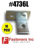 (#4736L) P1037 Hole Left Offset Angle For Unistrut B-line Channel (qty. 10). Fixed Price $65.82.