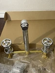 Signature Chrome Wall Mount Faucet Widespread Dual Handle LF-WW10-8-CP. Fixed Price $67.49.