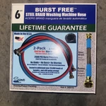 Samar 6' Washing Machine Supply Hose - Red/blue Made The Usa. Fixed Price $19.77.
